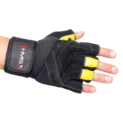 Men's Medium Fitness Gloves, Black/Yellow