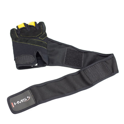 Men's Medium Fitness Gloves, Black/Yellow