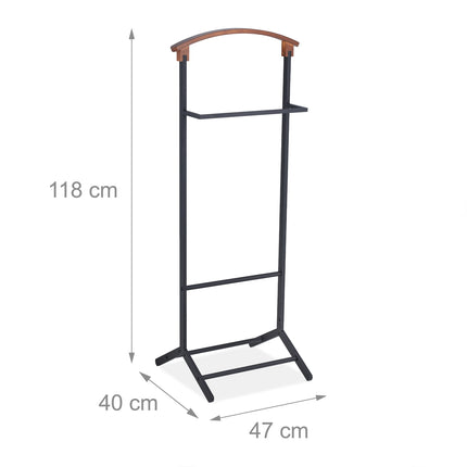 Men's valet set in black & wood look
