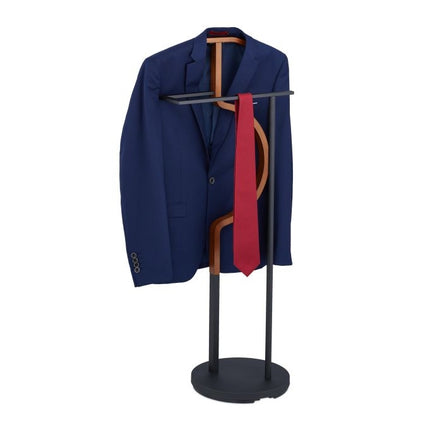 Men's waiter's suit in black &amp; wood look