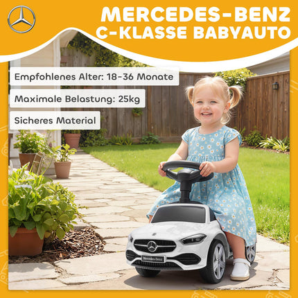 Mercedes-Benz Ride-On Car for Kids 18-36 Months, White