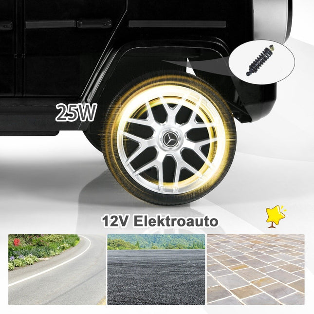 Mercedes Benz electric car with music & headlights for children from 3 years old black