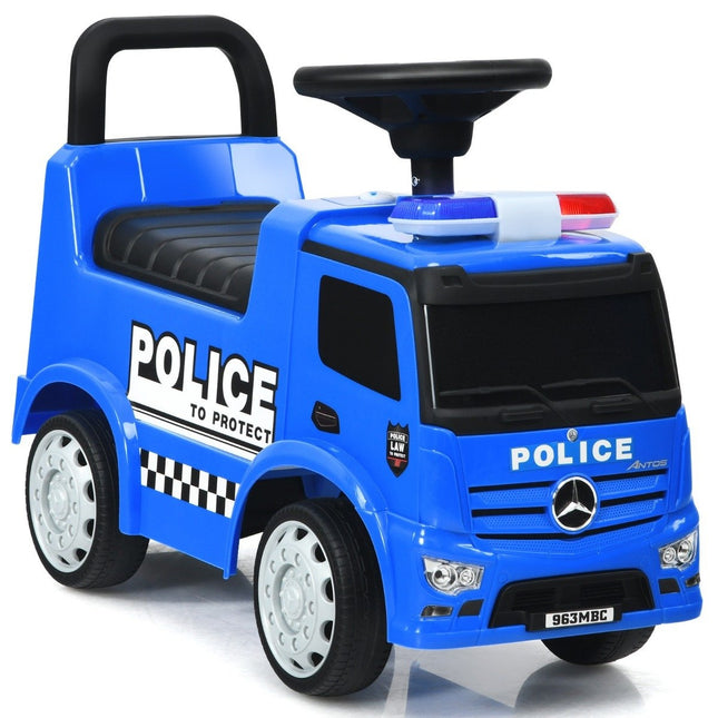 Mercedes Benz ride-on car with storage space & horn & siren & whistle & warning lamp children's police car