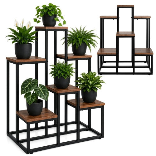 Metal 6-Tier Plant Stand, Loft Style, 67cm