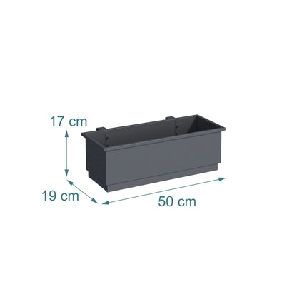 Metal Balcony Planters, Set of 2, With Drainage System