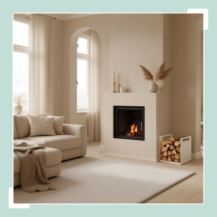 Metal Firewood Rack – Indoor Log Holder for Fireplace