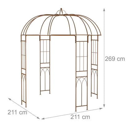 Metal Garden Arbour – Birdcage Shape, Freestanding Gazebo