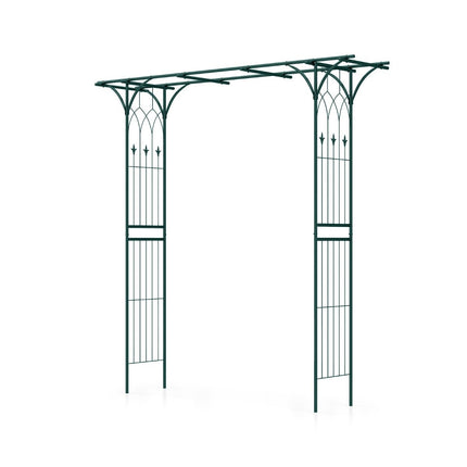 Metal Garden Arch for Climbing Plants, 205x52x205 cm, Green