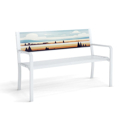 Metal Garden Bench, Weatherproof, 2-Seater, 300kg Capacity