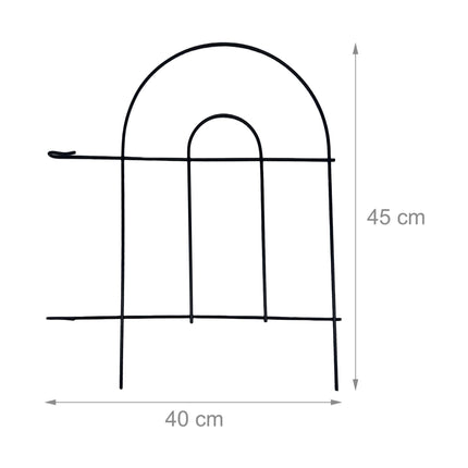 Metal Garden Edging, 6-Piece, Classic Arch Design