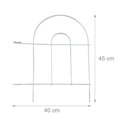 Metal Garden Fence, 10-Piece Classic Arch Design