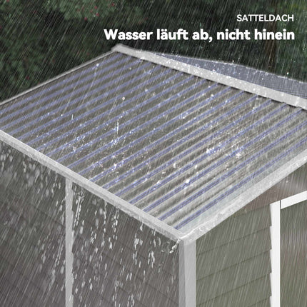Metal Garden Shed, Weatherproof & Lockable, 240x206x198 cm