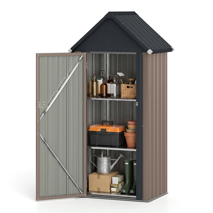 Metal Garden Shed with Lockable Door and Adjustable Shelves