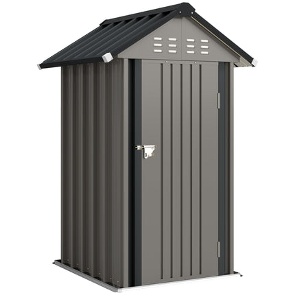 Metal Garden Shed with Ventilation, Lock, Gloves, 1.17 m²