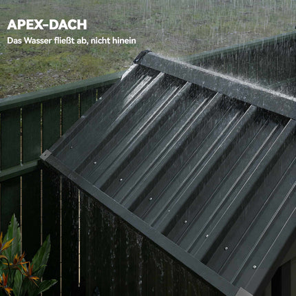 Metal Garden Shed with Ventilation, Lock, Gloves, 1.17 m²
