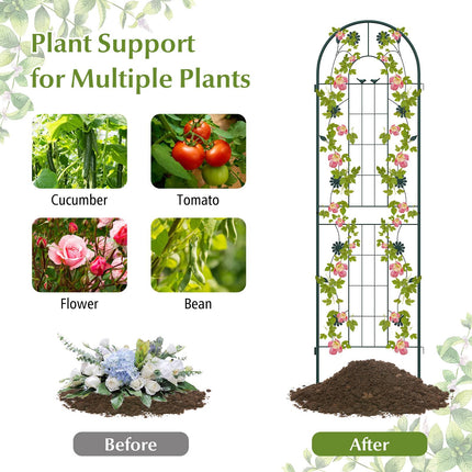 Metal Garden Trellis 2-Pack, 71 x 20 in, Rustproof