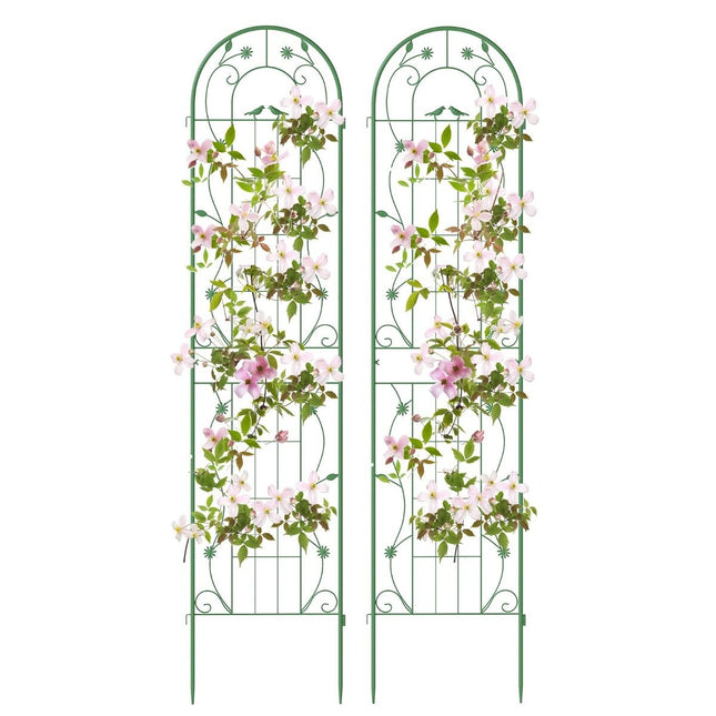 Metal Garden Trellis Set – 220cm, Rust-Resistant, 2-Pack