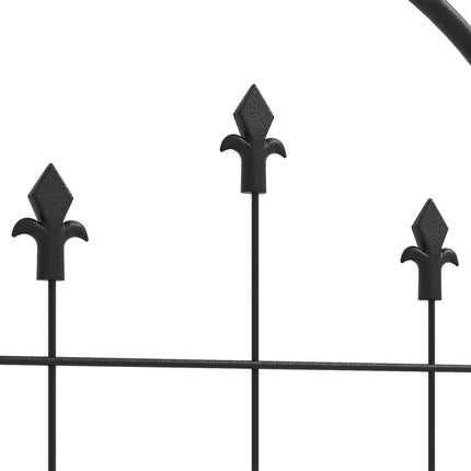 Metal Garden Trellis Set, Black, 50x180 cm, 2-Pack