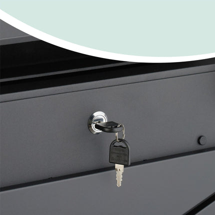 Metal Mailbox with Newspaper Slot and Lock