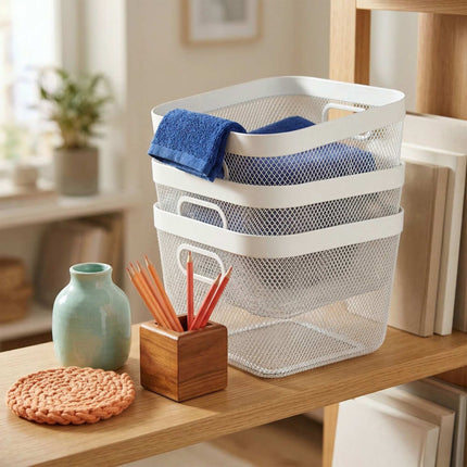 Metal Mesh Storage Basket – Multipurpose Organizer