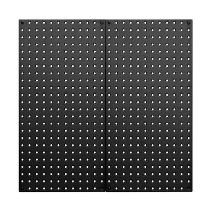 Metal Pegboard Panels, 2 Pack, 24 x 12 in, Steel, 88 lb Load, Black