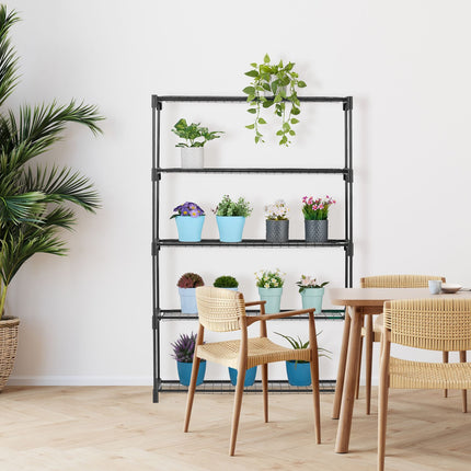 Metal Plant Rack with 6 Shelves for Indoor Use