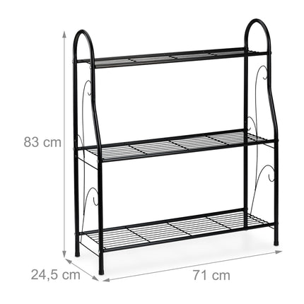 Metal Plant Stand with 3 Tiers for Indoor/Outdoor Use