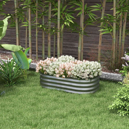Metal garden bed, open bottom, 105 x 62 x 30 cm