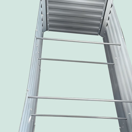 Metal Raised Garden Bed, 57x240x90cm, Galvanised Steel