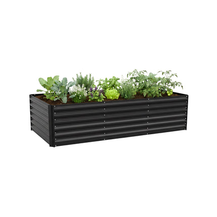 Metal Raised Garden Bed, 57x240x90cm, Galvanized Steel