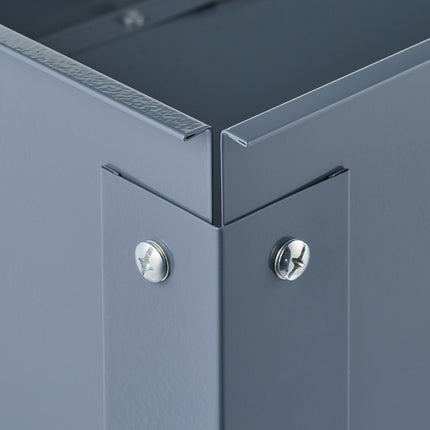 Metal Raised Planter Box in Grey
