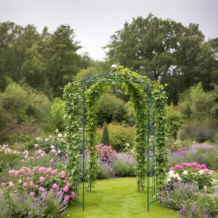 Metal Rose Arbor Pavilion – Freestanding Dome Frame