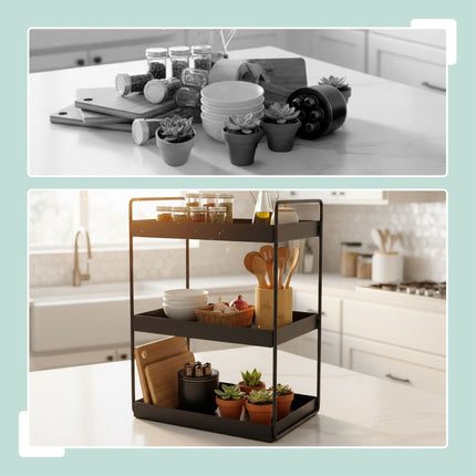Metal Spice Rack, 3-Tier Organizer