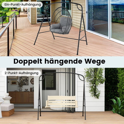 Metal Swing Frame with Dual Hanging Options, 300kg Capacity
