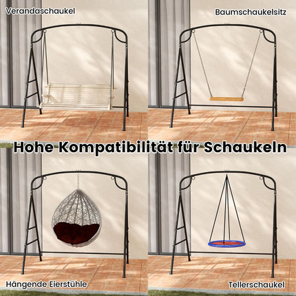 Metal Swing Frame with Dual Hanging Options, 300kg Capacity