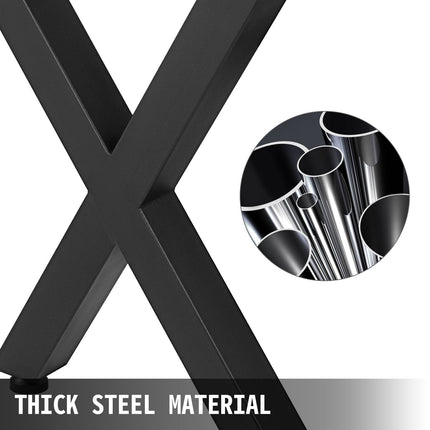Metal Table Legs, 2-Pack Steel X-Frame, 28.3 x 23.6 in