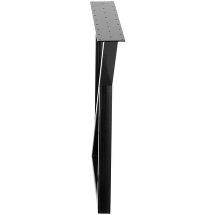 Metal Table Legs, Set of 2, Black Zigzag, 28 Inch