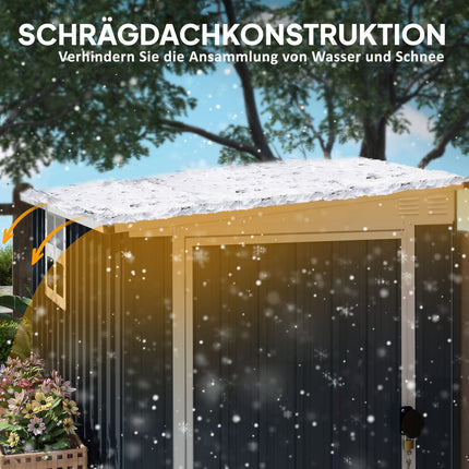 Metal tool shed 2.7 m² - weatherproof with window and lock
