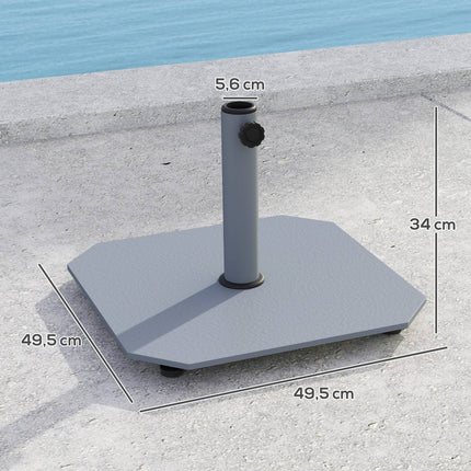 Metal Umbrella Base, 18.5 kg, Fits 32/38/48 mm Poles