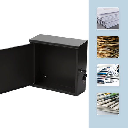 Metal Wall-Mounted Mailbox, Weatherproof, Lockable