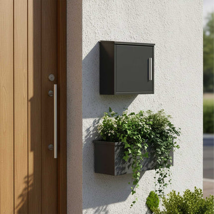 Metal Wall-Mounted Mailbox, Weatherproof, Lockable