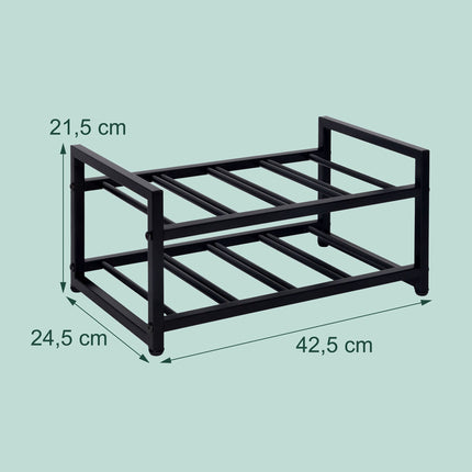 Metal Wine Rack for 8 Bottles – Horizontal Storage