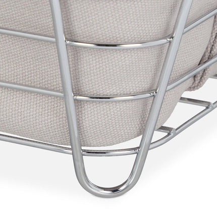 Metal bread basket with cover