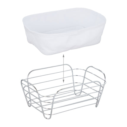 Metal bread basket with cover