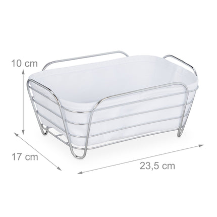 Metal bread basket with cover