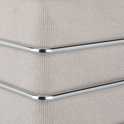 Metal bread basket with fabric cover