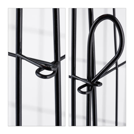 Metal composters with bottom grid, set of 2