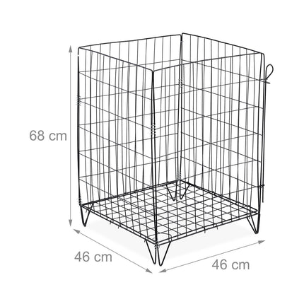 Metal composters with bottom grid, set of 2