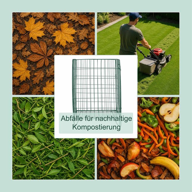 Metal compost with floor grate
