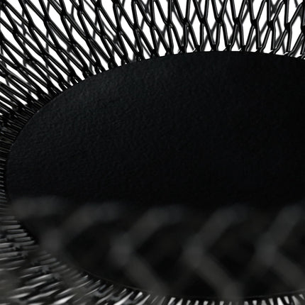 Metal fruit bowl with double walls